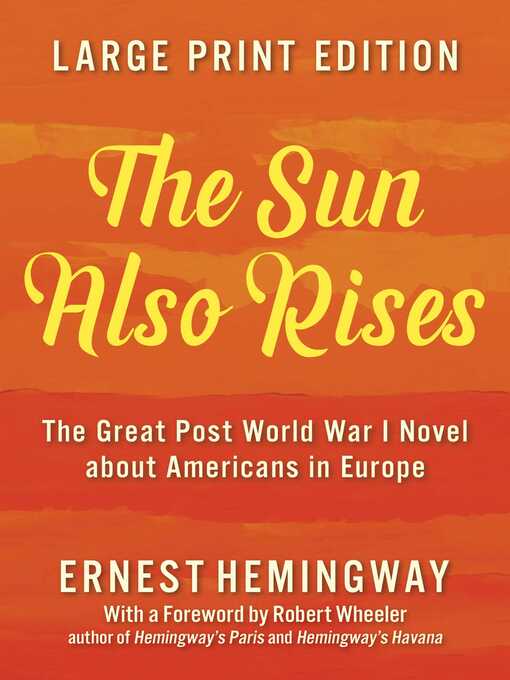 Title details for The Sun Also Rises by Ernest Hemingway - Wait list